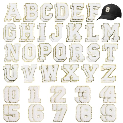 Buchstaben-Aufnäher zum Aufbügeln, 72 Stück, weiß, zum Aufbügeln, adrette Buchstaben-Aufnäher, Aufkleber für Kleidung, Rucksäcke, bestickte Applikation, Initialen-Aufnäher Buchstaben-Aufnäher zum Aufbügeln, 72 Stück, weiß, zum Aufbügeln, adrette Buchstaben-Aufnäher, Aufkleber für Kleidung, Rucksäcke, bestickte Applikation, Initialen-Aufnäher von Willdone
