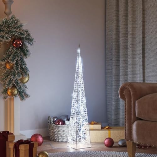 Willood LED Light Barrel Acrylic Decoration Christmas Lighting Pyramid Backlight Barrel Kaltweiß 90 cm Mit Batterie Willood LED Light Barrel Acrylic Decoration Christmas Lighting Pyramid Backlight Barrel Kaltweiß 90 cm Mit Batterie von Willood