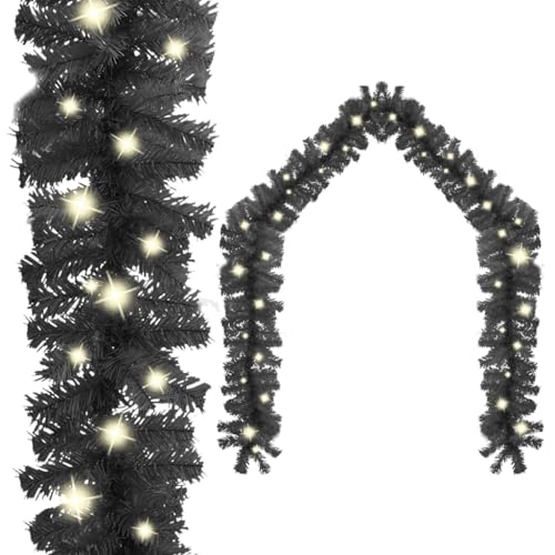 Willood Weihnachtsgirlande mit LED-Lichtern Tannengirlande Künstliche Girlande Türgirlande Weihnachstdeko Weihnachten Dekoration 5 m Schwarz Willood Weihnachtsgirlande mit LED-Lichtern Tannengirlande Künstliche Girlande Türgirlande Weihnachstdeko Weihnachten Dekoration 5 m Schwarz von Willood