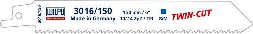 WILPU 3016/150 TWIN CUT Säbelsägeblatt für Metall 150x19x0,9mm Z10/14-20 Stück WILPU 3016/150 TWIN CUT Säbelsägeblatt für Metall 150x19x0,9mm Z10/14-20 Stück von Wilpu