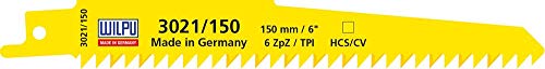 WILPU 3021/150 Säbelsägeblatt für Holz & Kunststoff 150x19x1,27mm Z6-20 Stück WILPU 3021/150 Säbelsägeblatt für Holz & Kunststoff 150x19x1,27mm Z6-20 Stück von Wilpu