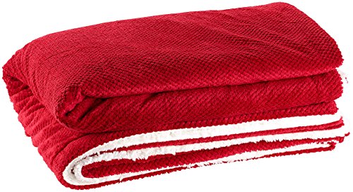 Wilson Gabor Kuscheldecken: Luxus-Tagesdecke, Noppenstrick-Design, Lammfell-Webpelz, 200 x 150 cm (Microfaser Decke, Flausch Decke, Mikrofaser) von Wilson Gabor