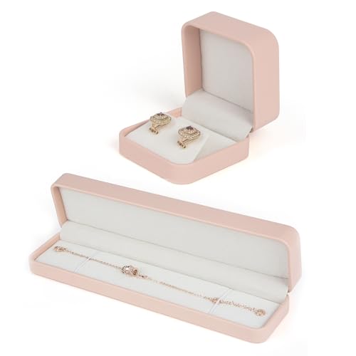 Wilsonzin Pu Leder Rosa Lange Kette Box für Aufbewahrungs, Schmuck Geschenkboxen,Schmuckschatulle Armband Halskette Box für Heiratsantrag Verlobung Valentinstag und Tägliche Lagerung, Rosa Wilsonzin Pu Leder Rosa Lange Kette Box für Aufbewahrungs, Schmuck Geschenkboxen,Schmuckschatulle Armband Halskette Box für Heiratsantrag Verlobung Valentinstag und Tägliche Lagerung, Rosa von Wilsonzin