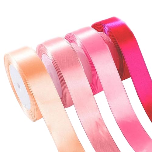 Wilsonzin Schleifenband Hochzeit 20mm Geschenkband Rosa Breit, Schleifenband Rosa, Rosa Band Basteln für Geschenkverpackungen, Blumensträuße, Schleifenherstellung, Hochzeitsdekorationen von Wilsonzin