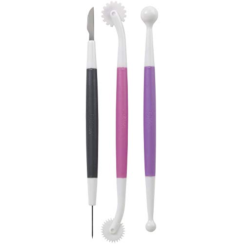 Wilton Fondant und Gum Paste Starter Tool 3/Set Werkzeug, Kunststoff, weiß, 15 x 0,5 x 0,5 cm von Wilton