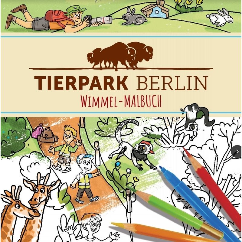 Tierpark Berlin Wimmel-Malbuch, Kartoniert (TB) von Wimmelbuchverlag