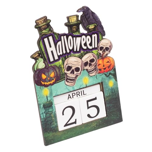 Wimnqie Halloween Countdown,2025 Halloween Countdown Holz Kalender | Verstellbares Festliches Advents Handwerk Für Jugendliche Geburtstagsparty Und Klassenzimmer von Wimnqie