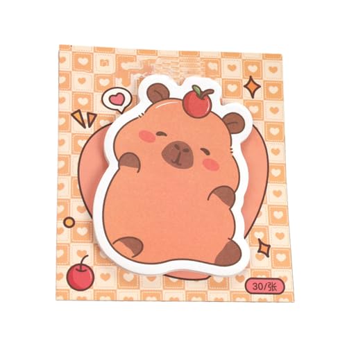 Wimnqie Wasserschwein Haftnotizen - Capybara Lern-Haftblöcke - 30 Blatt Design Klebezettel für Arbeit Kinder Erwachsene Mädchen Party Geburtstag Ostern Abschluss von Wimnqie