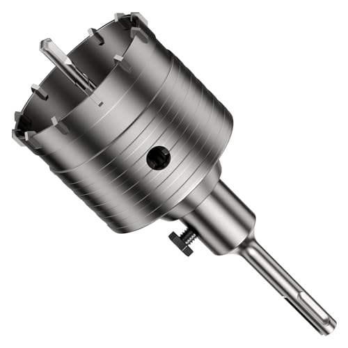 WinGluge Hohl-Bohrkrone Set 68mm, Mit SDS Plus Adapter 110 mm und Zentrierbohrer110 mm, Lochsäge Hohl Bohrkrone, Steckdosenbohrer, Hammerschlagfest, Dosenbohrer, für Stein, Beton und Ziegel WinGluge Hohl-Bohrkrone Set 68mm, Mit SDS Plus Adapter 110 mm und Zentrierbohrer110 mm, Lochsäge Hohl Bohrkrone, Steckdosenbohrer, Hammerschlagfest, Dosenbohrer, für Stein, Beton und Ziegel von WinGluge