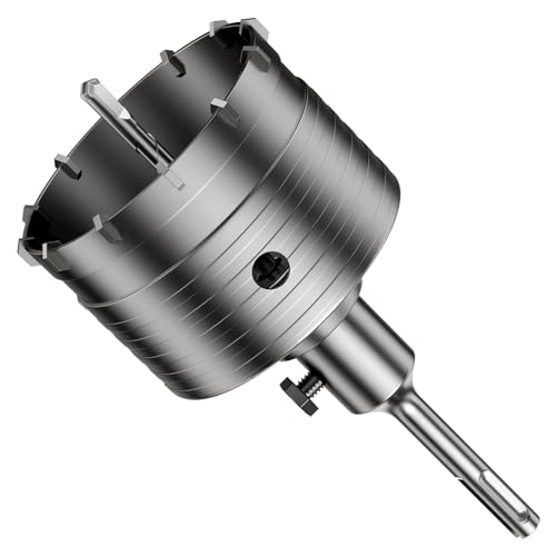 WinGluge Hohl-Bohrkrone Set 82mm, Mit SDS Plus Adapter 110 mm und Zentrierbohrer110 mm, Lochsäge Hohl Bohrkrone, Steckdosenbohrer, Hammerschlagfest, Dosenbohrer, für Stein, Beton und Ziegel WinGluge Hohl-Bohrkrone Set 82mm, Mit SDS Plus Adapter 110 mm und Zentrierbohrer110 mm, Lochsäge Hohl Bohrkrone, Steckdosenbohrer, Hammerschlagfest, Dosenbohrer, für Stein, Beton und Ziegel von WinGluge
