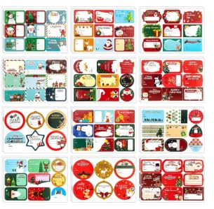 Pack of 204 Labels, Self-Adhesive Labels, Writeable Christmas Sticker Labels, Stickers, Christmas Name Plate for Gift Bags Pack of 204 Labels, Self-Adhesive Labels, Writeable Christmas Sticker Labels, Stickers, Christmas Name Plate for Gift Bags von WinHoliLux