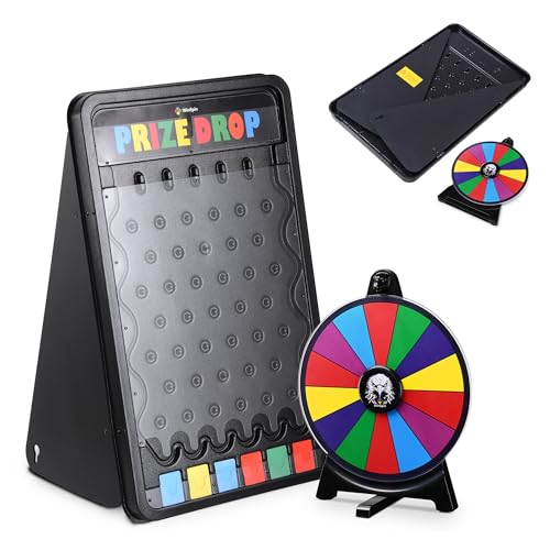 WinSpin Prize Board Kit Fortune Spinnspiel Adler Faltbare Standscheibe Karneval Party Tradeshow (30,5 cm Preisrad & 30 x 19 Drop Board) von WinSpin