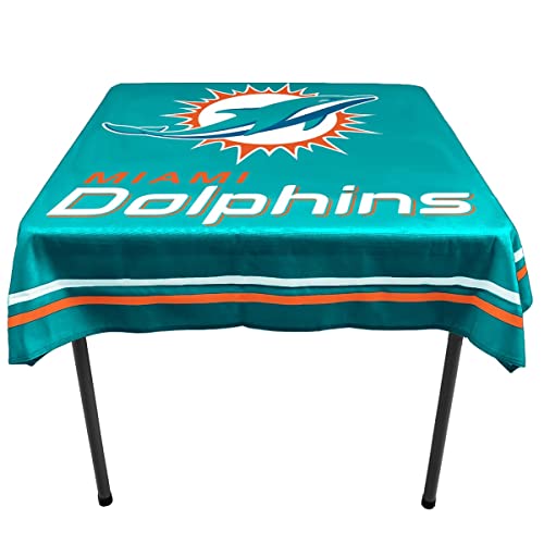 WinCraft Miami Dolphins Logo Tablecloth and Square Table Cover Overlay von Wincraft