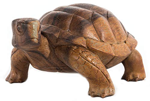 Windalf Feng Shui Schildkröte Lucky 20 cm Holzfigur Dekofigur für Glück & Reichtum Geschenk Bohemia Dekor Handarbeit aus Holz von Windalf