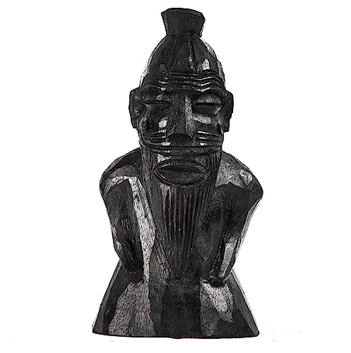 Windalf Holzfigur FREYR 15 cm Gartenfigur Kleine Holzdeko Geschwärzt Handarbeit Holz von Windalf