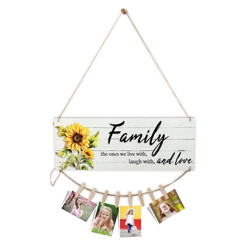 Bilderrahmen Collage - Holz Bilderrahmen für Fotos - Mit 8 Kleinen Holzklammern und 2 Hanfseilen - Ideal für Geschenk für Oma, Oma Geschenk Geburtstag, Personalisierte Geschenke Oma - Für Wohnkultur Bilderrahmen Collage - Holz Bilderrahmen für Fotos - Mit 8 Kleinen Holzklammern und 2 Hanfseilen - Ideal für Geschenk für Oma, Oma Geschenk Geburtstag, Personalisierte Geschenke Oma - Für Wohnkultur von Windfromort