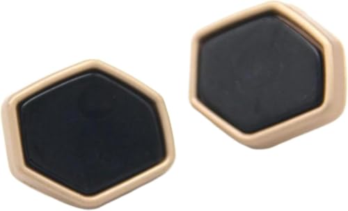 6 Stück 30 mm Leopardenmuster, sechseckige Metallknöpfe für Damenmäntel, dekoratives Design, dekoratives DIY-Bastelzubehör (Schwarz, 25 mm, 6 Stück) von Windmilne