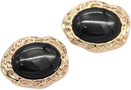6 Stück elegante Metallknöpfe in Rautenform für Kleidung, handgefertigte Dekorationen, Nähzubehör (Schwarz, 20 mm, 6 Stück) von Windmilne