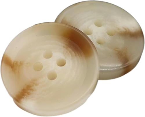 Harzknöpfe, rund, beige, Trenchcoat-Knöpfe, dekoratives Nähzubehör (Farbe 3, 28 mm, 10 Stück) von Windmilne