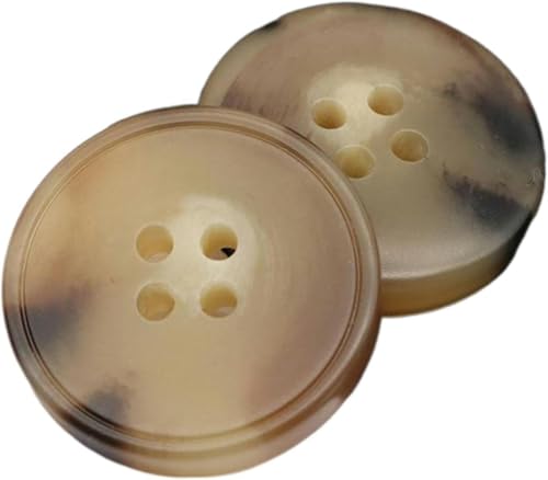 Harzknöpfe, rund, beige, Trenchcoat-Knöpfe, dekoratives Nähzubehör (Farbe 4, 18 mm, 10 Stück) von Windmilne