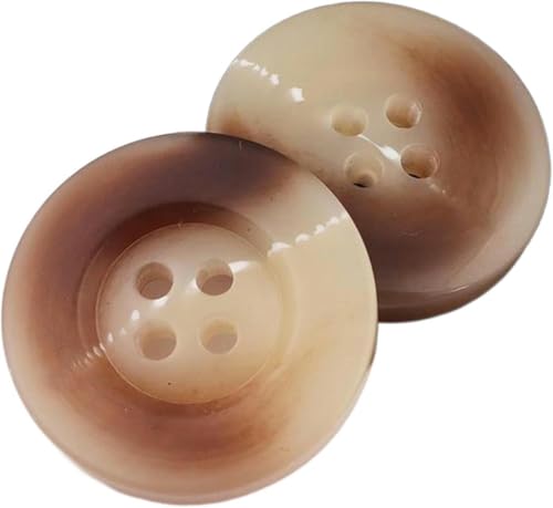 Harzknöpfe, rund, beige, Trenchcoat-Knöpfe, dekoratives Nähzubehör (Farbe 5, 30 mm, 10 Stück) von Windmilne