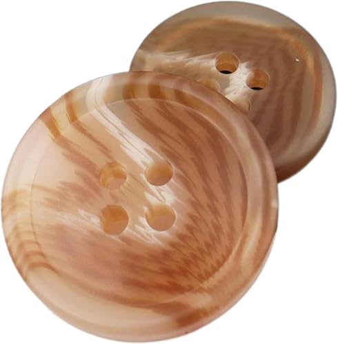 Harzknöpfe, rund, beige, Trenchcoat-Knöpfe, dekoratives Nähzubehör (Farbe 7, 23 mm, 10 Stück) von Windmilne