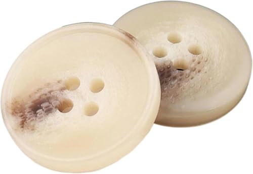Harzknöpfe, rund, beige, Trenchcoat-Knöpfe, dekoratives Nähzubehör (Farbe: 10, 20 mm, 10 Stück) von Windmilne