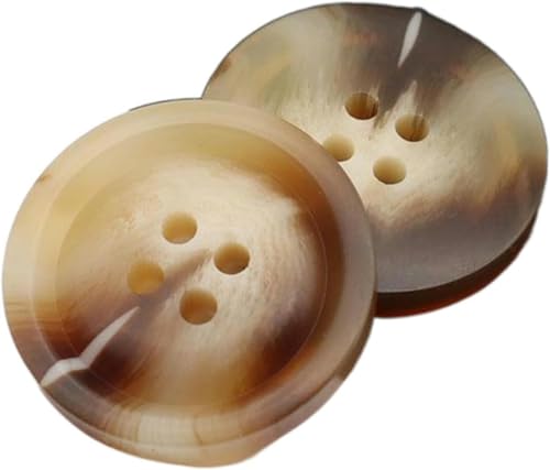 Harzknöpfe, rund, beige, Trenchcoat-Knöpfe, dekoratives Nähzubehör (Farbe: 11, 21 mm, 10 Stück) von Windmilne