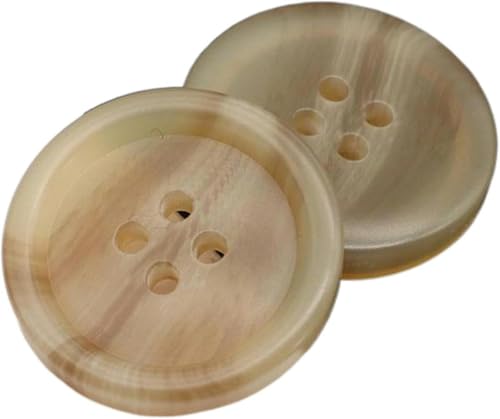 Harzknöpfe, rund, beige, Trenchcoat-Knöpfe, dekoratives Nähzubehör (Farbe: 14, 15 mm, 10 Stück) von Windmilne