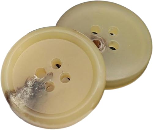 Harzknöpfe, rund, beige, Trenchcoat-Knöpfe, dekoratives Nähzubehör (Farbe: 15, 20 mm, 10 Stück) von Windmilne