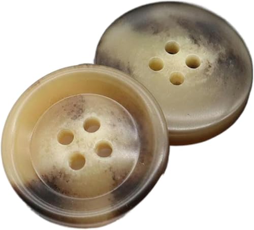 Harzknöpfe, rund, beige, Trenchcoat-Knöpfe, dekoratives Nähzubehör (Farbe: 16, 15 mm, 10 Stück) von Windmilne