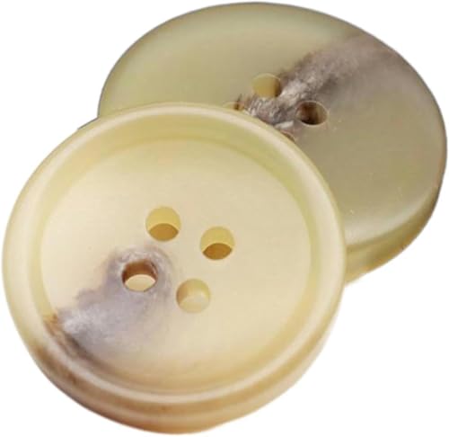 Harzknöpfe, rund, beige, Trenchcoat-Knöpfe, dekoratives Nähzubehör (Farbe: 17, 28 mm, 10 Stück) von Windmilne