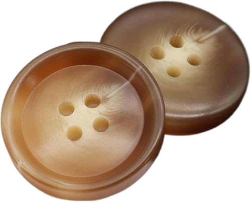 Harzknöpfe, rund, beige, Trenchcoat-Knöpfe, dekoratives Nähzubehör (Farbe: 18, 20 mm, 10 Stück) von Windmilne