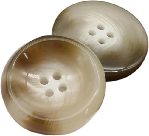 Harzknöpfe, rund, beige, Trenchcoat-Knöpfe, dekoratives Nähzubehör (Farbe: 20, 25 mm, 10 Stück) von Windmilne