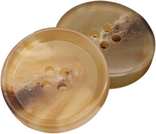 Harzknöpfe, rund, beige, Trenchcoat-Knöpfe, dekoratives Nähzubehör (Farbe: 22, 28 mm, 10 Stück) von Windmilne