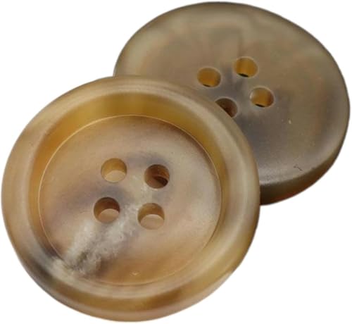 Harzknöpfe, rund, beige, Trenchcoat-Knöpfe, dekoratives Nähzubehör (Farbe: 23, 20 mm, 10 Stück) von Windmilne