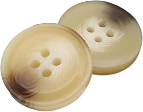 Harzknöpfe, rund, beige, Trenchcoat-Knöpfe, dekoratives Nähzubehör (Farbe: 24, 25 mm, 10 Stück) von Windmilne