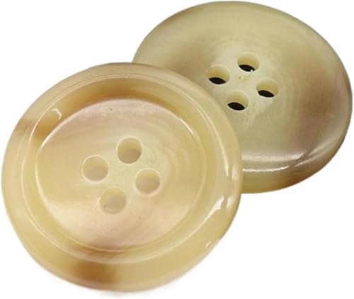 Harzknöpfe, rund, beige, Trenchcoat-Knöpfe, dekoratives Nähzubehör (Farbe: 27, 15 mm, 10 Stück) von Windmilne