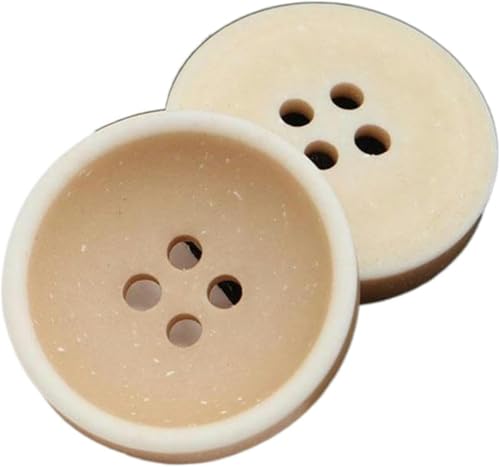 Harzknöpfe, rund, beige, Trenchcoat-Knöpfe, dekoratives Nähzubehör (Farbe: 28, 25 mm, 10 Stück) von Windmilne