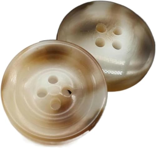 Harzknöpfe, rund, beige, Trenchcoat-Knöpfe, dekoratives Nähzubehör (Farbe: 31, 25 mm, 10 Stück) von Windmilne