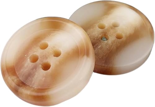 Harzknöpfe, rund, beige, Trenchcoat-Knöpfe, dekoratives Nähzubehör (Farbe: 32, 23 mm, 10 Stück) von Windmilne