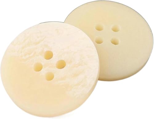 Harzknöpfe, rund, beige, Trenchcoat-Knöpfe, dekoratives Nähzubehör (Farbe: 33, 23 mm, 10 Stück) von Windmilne