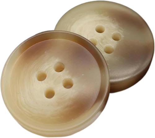 Harzknöpfe, rund, beige, Trenchcoat-Knöpfe, dekoratives Nähzubehör (Farbe: 34, 15 mm, 10 Stück) von Windmilne