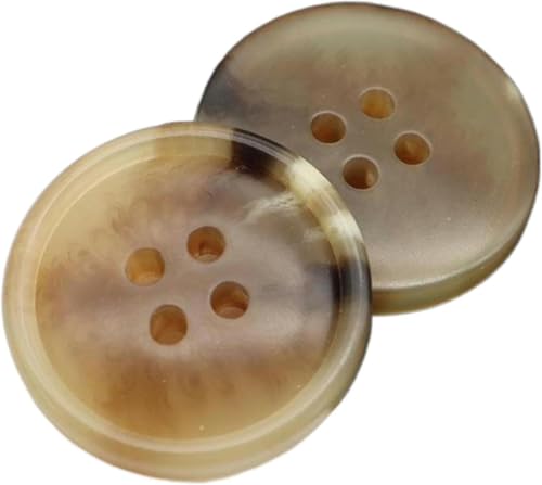 Harzknöpfe, rund, beige, Trenchcoat-Knöpfe, dekoratives Nähzubehör (Farbe: 36, 28 mm, 10 Stück) von Windmilne