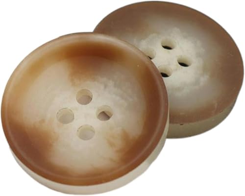 Harzknöpfe, rund, beige, Trenchcoat-Knöpfe, dekoratives Nähzubehör (Farbe: 38, 20 mm, 10 Stück) von Windmilne