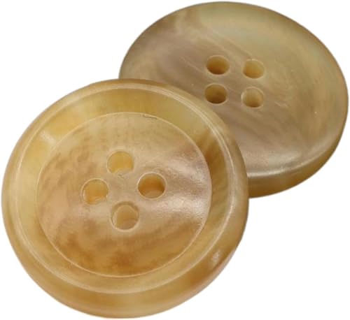 Harzknöpfe, rund, beige, Trenchcoat-Knöpfe, dekoratives Nähzubehör (Farbe: 39, 20 mm, 10 Stück) von Windmilne