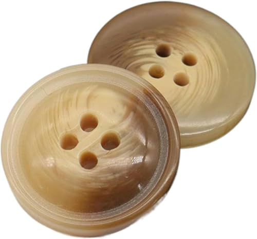 Harzknöpfe, rund, beige, Trenchcoat-Knöpfe, dekoratives Nähzubehör (Farbe: 40, 18 mm, 10 Stück) von Windmilne