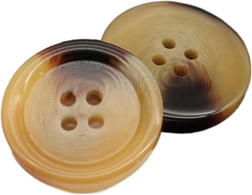Harzknöpfe, rund, beige, Trenchcoat-Knöpfe, dekoratives Nähzubehör (Farbe: 41, 20 mm, 10 Stück) von Windmilne