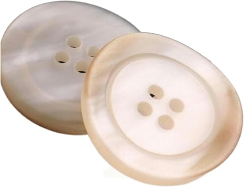 Harzknöpfe, rund, beige, Trenchcoat-Knöpfe, dekoratives Nähzubehör (Farbe: 47, 23 mm, 10 Stück) von Windmilne