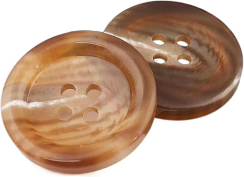 Harzknöpfe, rund, beige, Trenchcoat-Knöpfe, dekoratives Nähzubehör (Farbe: 48, 30 mm, 10 Stück) von Windmilne